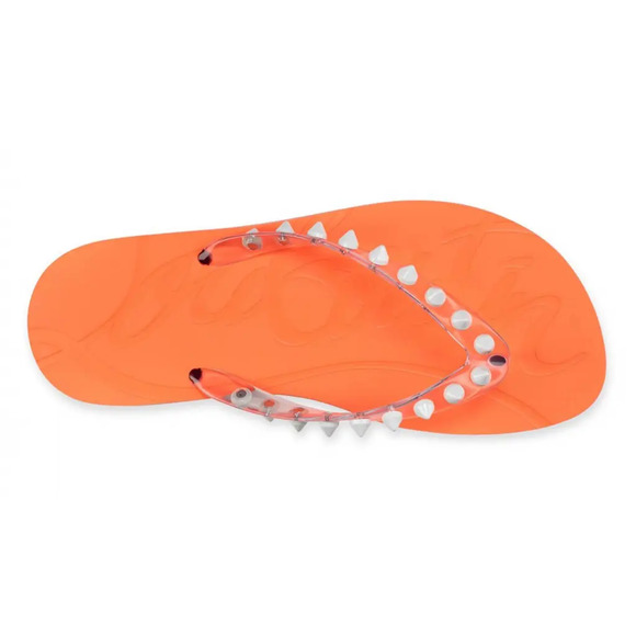 Christian Louboutin Loubi Flip Spikes Donna Flat Drag Thong Flip Flop Sandal 38 - Picture 6 of 12